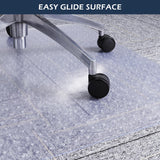 Chair Mat for Carpet, SALLOUS 46" x 60" Office Chair Mat for Carpeted Floors, Heavy Duty Vinyl Floor Mat with Grips, Floor Protector Computer Desk Mat for Home Office (Clear, Rectangular)