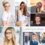 livho High Tech Blue Light Glasses - Advanced 99% Blue Light Blocking Computer Glasses - Anti Eyestrain & UV Glare Protection