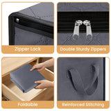 Fab totes 6 Pack Storage Bags for Clothes Blanket Storage Bins with Lids