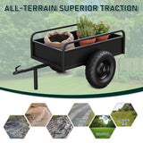 Upgraded 16" Flat Free Wheelbarrow Tire and Wheel, 4.80/4.00-8 Heavy Duty Solid Tire with 5/8" & 3/4" Bearings, 3"-7" Adjustable Hub - Universal for Wheelbarrows, Garden Trailer/Hand Truck - Black