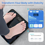 Etekcity Smart Scale for Body Weight FSA HSA Store Eligible, Bathroom Digital Weighing Scale with BMI, Body Fat, Muscle Mass, Accurate Bluetooth Home User Health Equipment Sync Apps