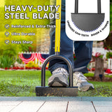 BlumeTrec Manual Edger Lawn Tool with 38"-42" Adjustable Length, Saw-Tooth Border Edger with Wide Footplate Manganese Steel Blade, Garden Edging Tool for Flower Beds, Landscaping, Sidewalks, Yard