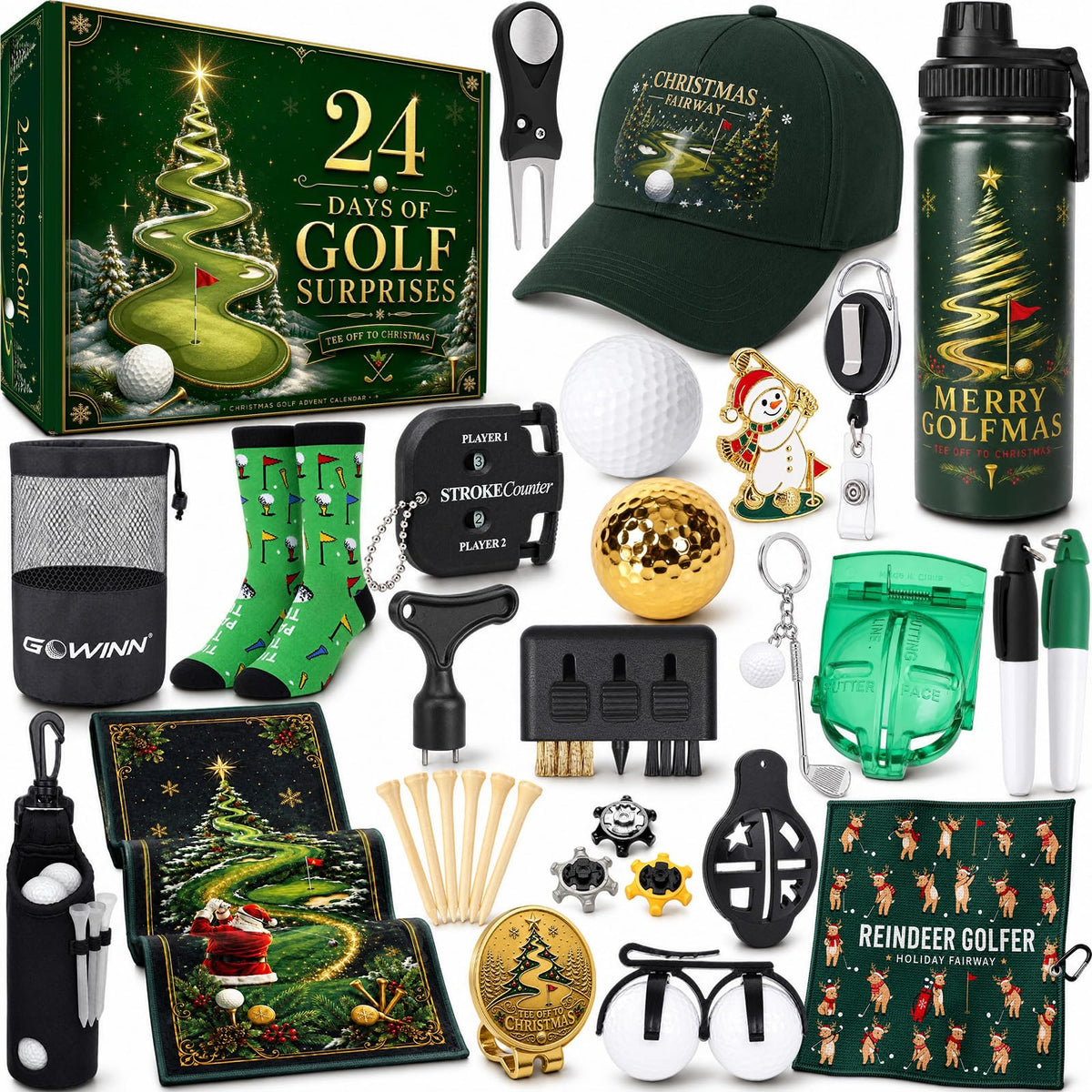 Gowinn Golf Advent Calendar 2026-24 Day Christmas Gift for Teens & Adult