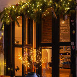 2 Pack Lighted Prelit Twig Tree Branches Lights with Timer, Battery Operated, Christmas Holiday Decorative Sticks Vase Filler for Home Decoration (31inch)