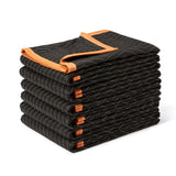 Amazon Basics Reinforced Tear-Resistant Moving Blankets, 72" x 80", Black, 6-Pack
