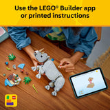 LEGO Creator 3 in 1 Wild Animals: Majestic Rhino with Birds Building Toys for Kids - Safari Pretend Play Toys for Girls & Boys, Ages 9+ - Gift for Christmas - 31171