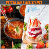 360pc 6.8" Clear Plastic Spoons Heavy Duty with Heat Resistant & BPA Free, Solid and Durable Plastic Cutlery, Premium Disposable Spoons for Party Supply