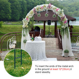 RUBFAC 94" Metal Garden Arch Trellis for Climbing Plants Outdoor, Garden Arbors and Arches, Halloween Archway for Pumpkin Balloon Rose Vines Wedding Christmas Birthday Party Decorations, Army Green