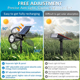 T-SUNUS Halloween Green Solar Lights Outdoor 2 Pack, IP65 Waterproof Garden Spotlights Auto On/Off Security Landscape Spotlight Spot Light for St. Patrick's Day Christmas Tree Patio Yard Driveway Pond