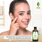 SVA Thuja Essential Oil – 4 Fl Oz – 100% Natural Thuja Oil - for Diffuser, Hair Care, Face, Skin Care, Aromatherapy, Scalp and Body Massage, Soap and Candle Making – with Dropper