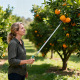 GARTOL 32 Inch Cut and Hold Pole Pruner - Lightweight Long Reach Tree Trimmer with Snip and Grip Technology, 1/2 Inch Cutting Capacity, One-Hand Use Fruit Picker for Roses, Persimmons & Tall Branches