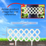 LaLaGreen Garden Edging Border (23x8.5in, 10 Pack) White Plastic Fence