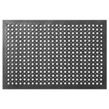 GRIDMANN Rubber Floor Mat, 24" x 36" Anti-Fatigue Drainage Mat, Non-Slip and Grease Resistant for Restaurants, Commercial Kitchens, Bar Floors, Black