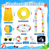 Apopipico 10 Pcs 12 ft Skeleton Summer Costume Outfits Accessories Set