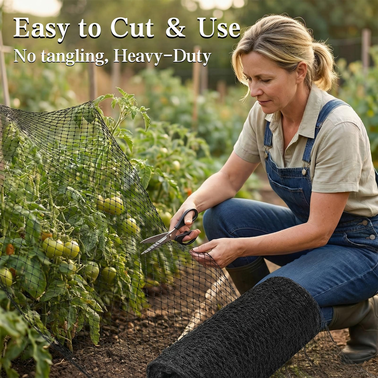 Hortifan 7.5 x 100 FT Bird Netting,1/2" Mesh Garden Netting,100PCS Zip Tie