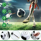 Leyndo 24 Pcs Christmas Operation Gifts Include Deflated Size 5 Soccer Balls with Pumps in Bulk with Needles for Adults Christmas Charity Training Practice Game Play Gifts (Black)