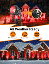 CREPOW Halloween Red Landscape Lights Outdoor, 14 LED Landscape Lighting with US Plug, IP65 Waterproof Spotlights for Tree Yard Garden Pathway Christmas Decor 2 Pack