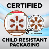 Powermax Size 312 Hearing Aid Batteries, 60 Count Long-Lasting Battery Pack, Brown Long Tab for Easy Change