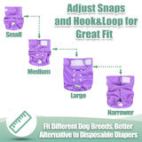 wegreeco Christmas Washable Reusable Premium Dog Diapers, XX-Large, Bright Color, for Female Dog, Pack of 3,Small Dog Puppy & Doggy Diapers Female,Dog Period Panties Diapers Female in Heat