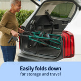 Medline Aluminum Rollator Walker with Seat, Green, 250 Lb. Weight Capacity, Lightweight, 6” Wheels, Foldable, Adjustable Handles, Rolling Walker for Seniors