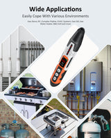 LifeBasis Rechargeable Natural Gas Detector with TFT Display, Gas Leak Detector 0.5s Fast Response, 0-9999PPM Range Built-in Light for Combustible Gas/LPG/Methane/Propane, Gas Sniffer for Car, Vehicle