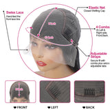 Btomar 28 Inch 13x6 Lace Front Wigs Human Hair Pre Plucked Straight HD Transparent Lace Front Wigs Human Hair 200 Density 13x6 Straight Lace Frontal Wigs Human Hair Wigs for Women (28 Inch)