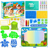 Water Doodle Mat for Kids 32x40 Inch, Mess Free Coloring Mat Educational Toy for 3 4 5 6 7 8 Years Old Girls & Boys, Neon Color Mat Doodle Board Writing Drawing Toys Holiday Christmas Birthday Gifts