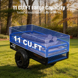 BILT HARD Heavy Duty 1500 lbs Capacity ATV Dump Cart, 11 Cu.Ft Tow Behind Garden Trailer, Pull Behind Yard Dump Trailer for Mowers, Tractor, ATVs
