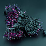 YULETIME 200 Purple Halloween Lights with Black Wire, Pack of 2 Sets 33 ft 100 Count UL Certified Christmas String Lights (Purple)