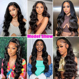 Body Wave Bundles Human Hair 18 20 22 24 Inch Human Hair Bundles 100% Unprocessed Brazilian Virgin Hair 4 Bundles Quick Weave Deals Human Hair Extensions for Women Natural Color
