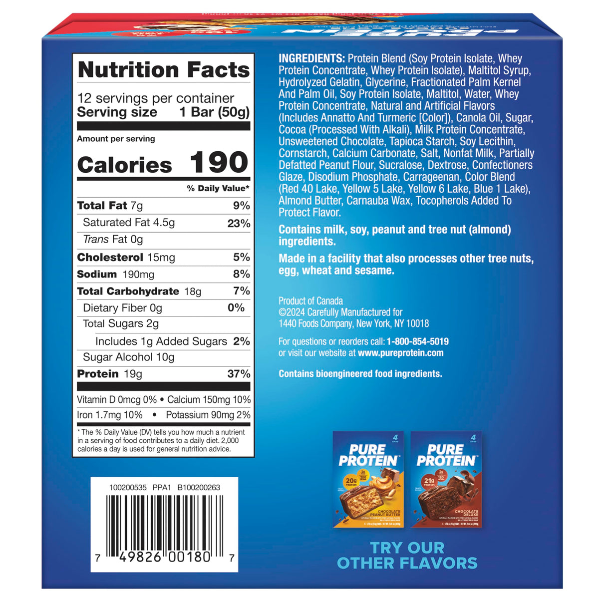 Pure Protein Bars, High Protein, Nutritious Snacks to Support Energy, Low Sugar, Gluten Free, Sundae Cone, 1.76oz, 12 Count (Packaging May Vary)