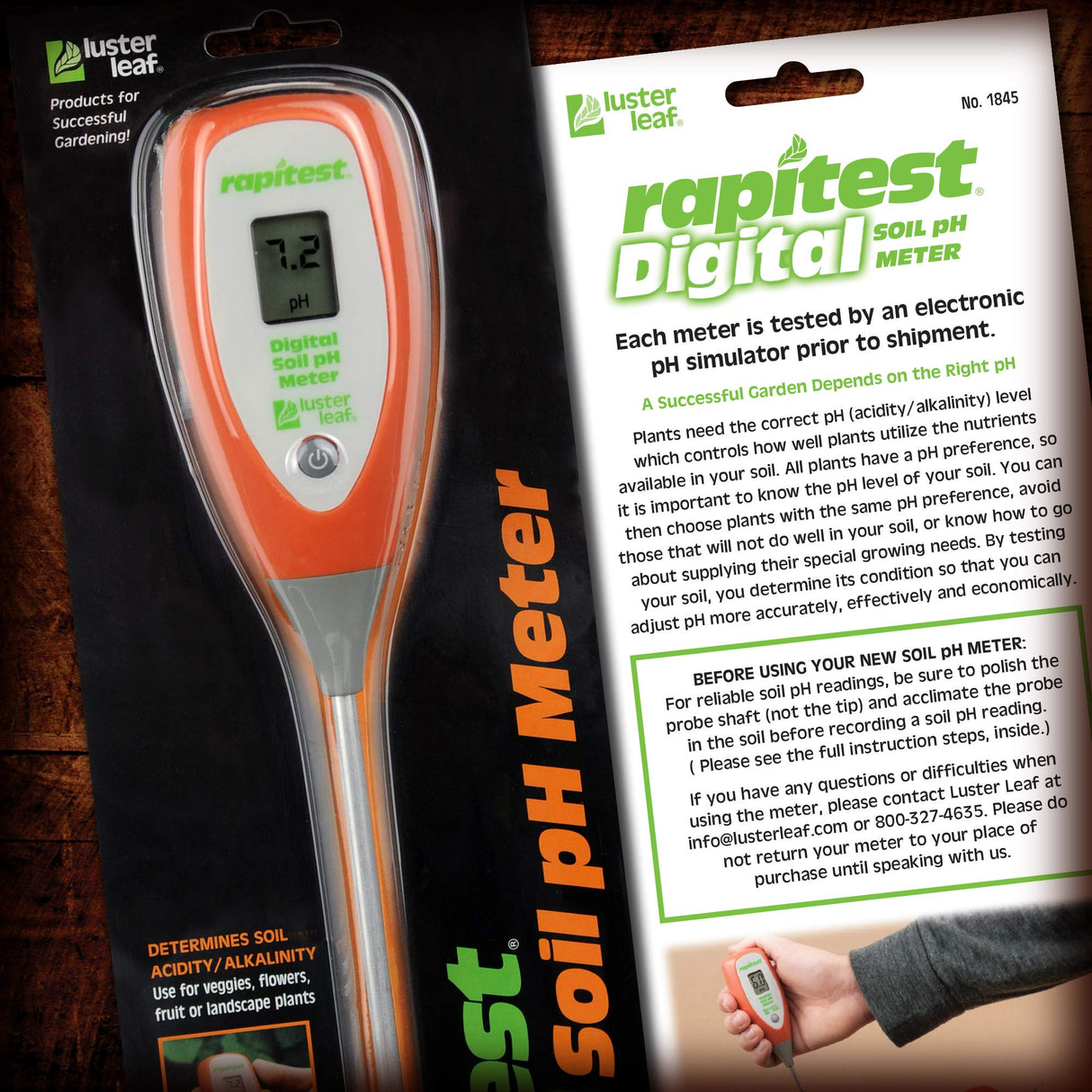 Luster Leaf Rapitest Digital Soil pH Meter. Designed and Engineered in the USA.