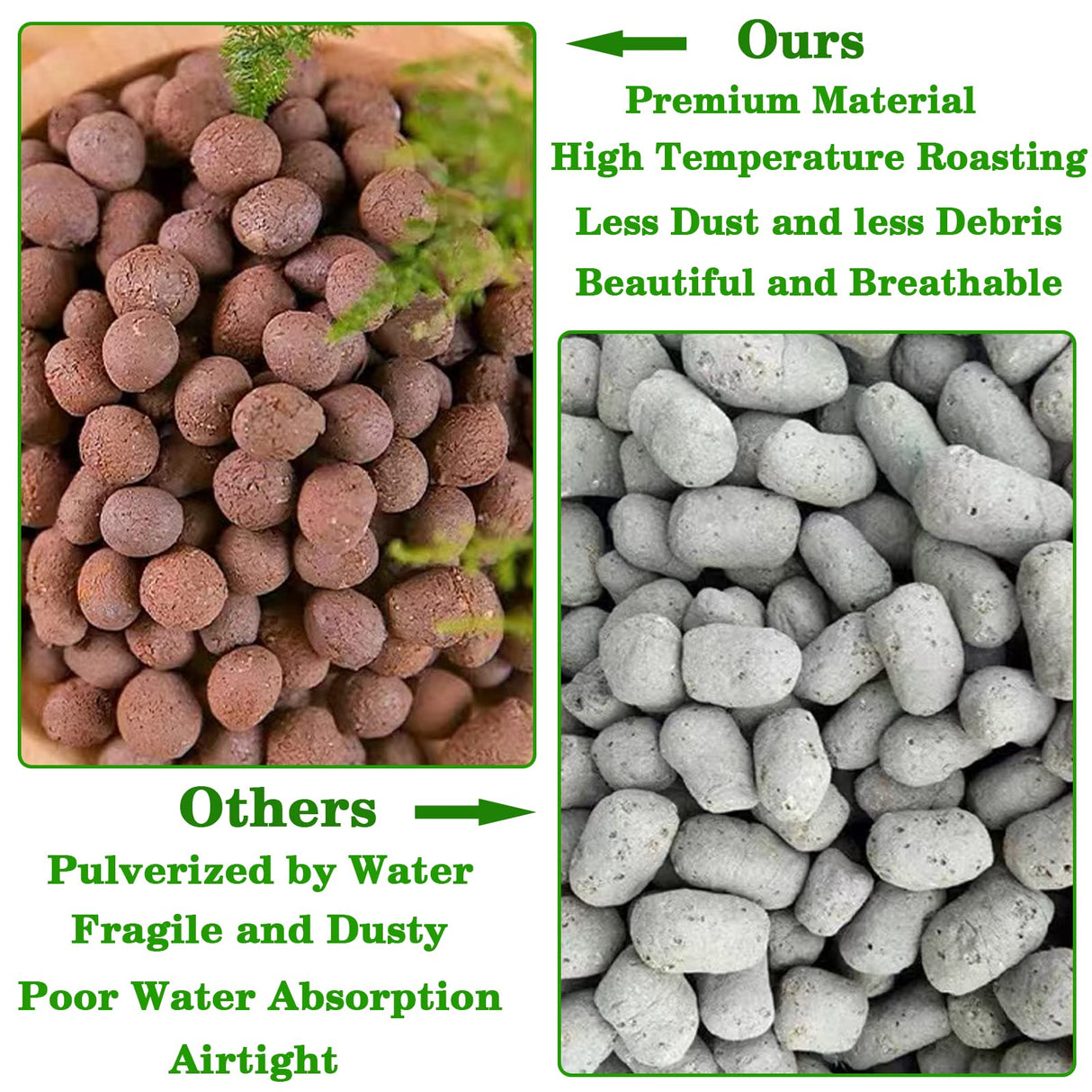 Legigo 4LB Leca Clay Pebbles for Plants, 4mm-16mm Clay Balls for Hydroponic