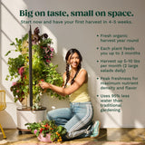 Gardyn Studio 2 Hydroponics Growing System - 16 Plants, Smart Tower