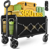 Collapsible Wagons Carts Foldable, 360Lbs Foldable Wagon with Wheels