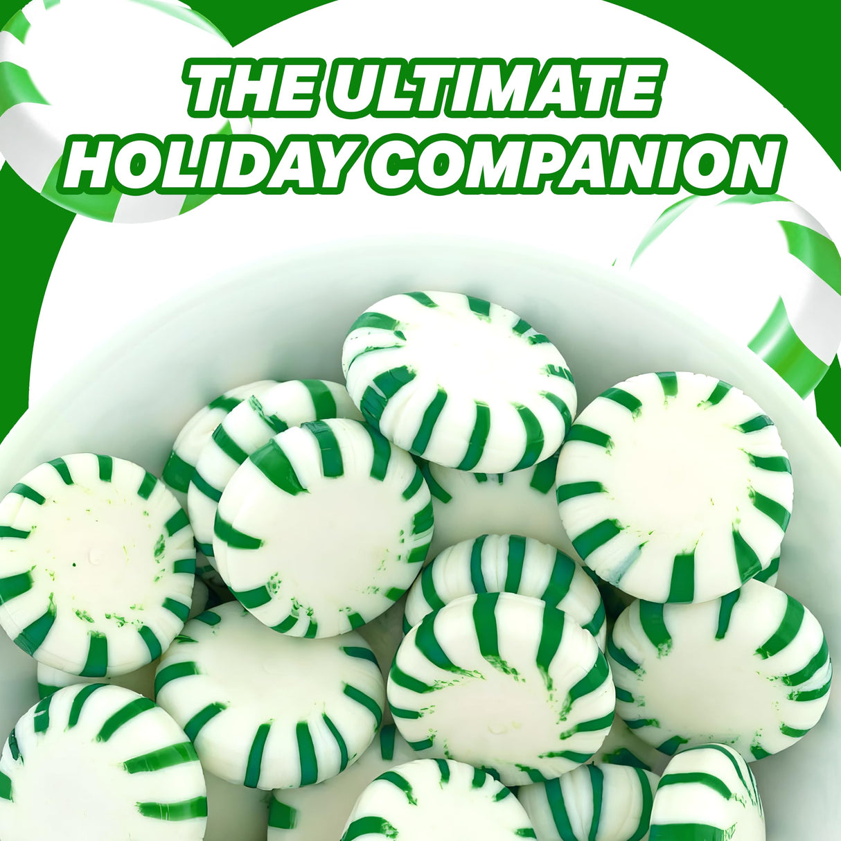 Starlight Mint Spearmint Candy - 5 Pounds Approx 415 Pieces Christmas Candy Bulk - Hard Candy Individually Wrapped - Christmas Sweets Ideal for Stocking Stuffer Candy - Bulk Candy Green Candies Old Fashioned Hard Christmas Candy - Breath Mints Bulk