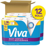 Viva Multi-Surface Cloth Paper Towels, 12 Triple Rolls, 165 Sheets per Roll