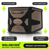 SOLOEVER Copper Back Braces for Lower Back Pain, Breathable Lumbar Support Belt for Men and Women, Lower Back Brace for Herniated Disc, Sciatica, Scoliosis, Heavy Lifting (Black, XX-Large)