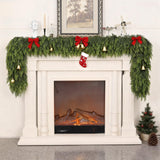 5FT Real Touch Cedar Garland - Artificial Christmas Garland Fake Green Faux Thick and Lush Pine Needles Garlands for Table Fireplace Mantle Holiday Home Indoor Outdoor Decor (1PCS)