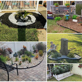 Garden Edging Borders 131FT,Landscape Edging Black[Extra Tall 4IN High] with 200pcs Plastic Stakes, Lawn Edging Flexible DIY Fence for Landscaping,Flower Bed,Grass,Gravel,Tree Surrounding