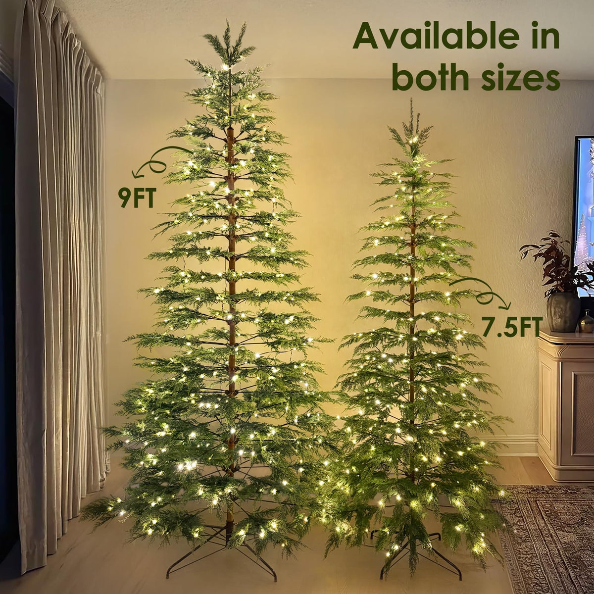Christmas Decorations - 7.5 Ft Pre-Lit Twinkle Christmas Cypress Tree