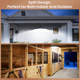 APILAB Solar Shed Light Indoor Outdoor, 2000LM Daytime Available Pendant Light with Pull String, Dusk to Dawn, 3 Lighting Modes Solar Lights Indoor, IP65 Waterproof for Barn, Gazebo, Shop, Garage