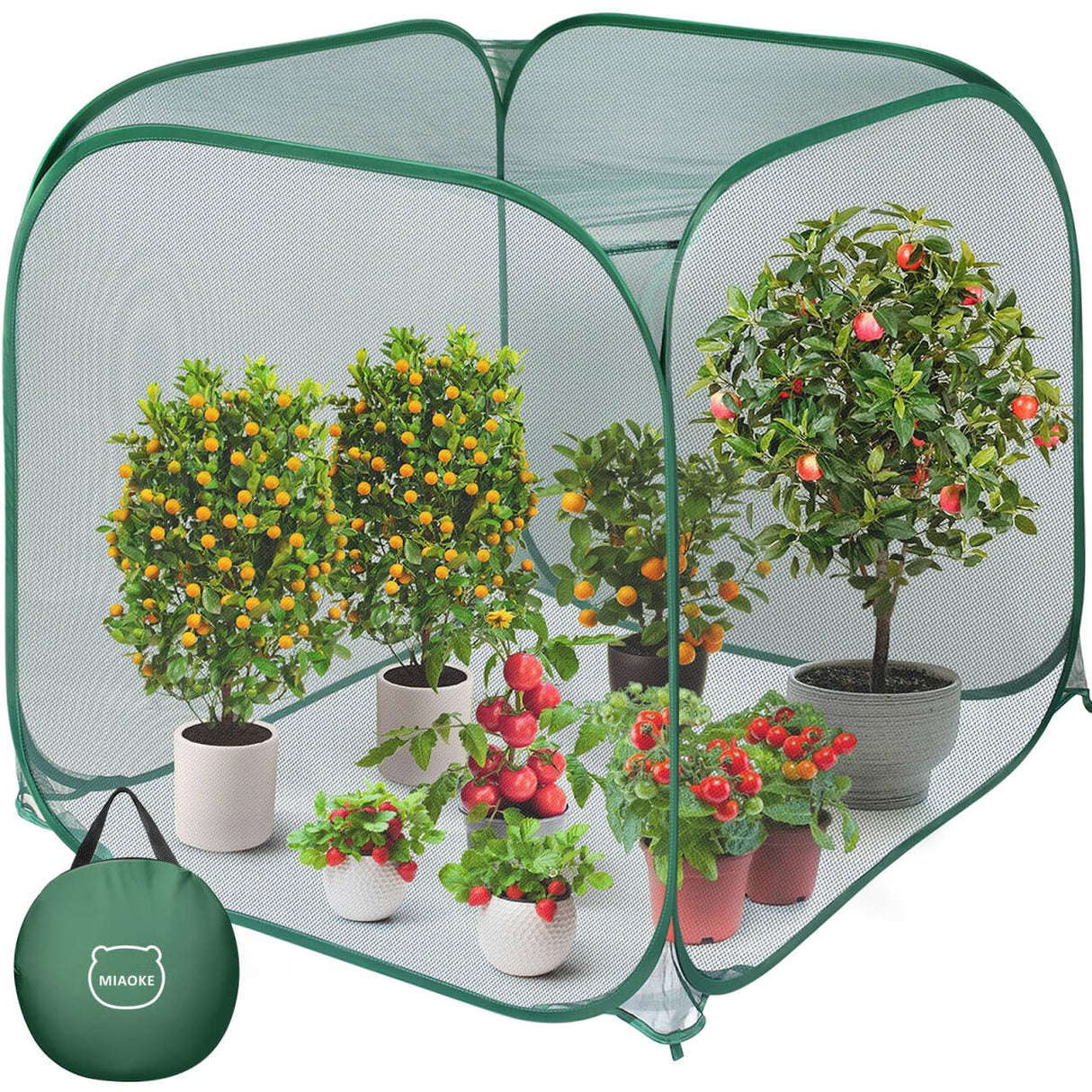 Pop Up Mesh Plant Cover, 35x35x38'' Garden Netting for Insect Protection