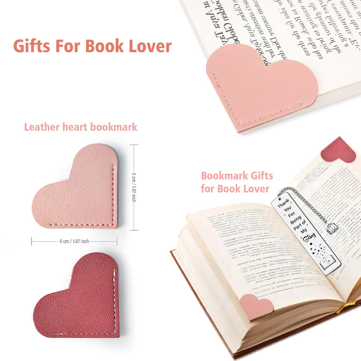MHSMHL Book Lovers Gifts for Women, Gifts for Book Lovers Women, Bookish Gift for Readers, Reading Accessories Gift for Reading Club Present for Christmas Birthday White Elephant Secret Santa