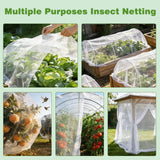 Garden Netting Pest Barrier, 10 X 50FT Insect Netting for Garden Raised Beds, Garden Mesh Netting Bug Netting Row Cover for Vegetables, Fruit Trees, Blueberry Bushes