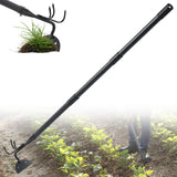 Lilyvane Garden Hoe, 2 in 1 Weeding Hoe and Cultivator Soil Tiller, 66" Long, Heavy Duty Hoe Garden Tool for Weeding, Loosening Soil, Cultivating, Gardening
