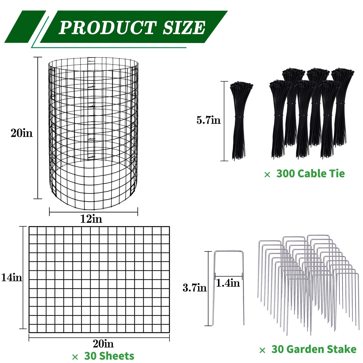 Adnee 10 Packs Wire Plant Protector from Animals - 20" H X 12" D Metal Mesh Plant Cage Covers - Sturdy Garden Bunny Barricades Chicken Wire Cloche for Plants Shrubs Vegetables Flowers