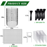 Adnee 10 Packs Wire Plant Protector from Animals - 20" H X 12" D Metal Mesh Plant Cage Covers - Sturdy Garden Bunny Barricades Chicken Wire Cloche for Plants Shrubs Vegetables Flowers