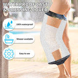 KEEFITT Knee Cast Cover for Shower, Waterproof Bandage and Cast Protector for Knee Replacement Surgery, Wound, Burns Watertight Protection Reusable,