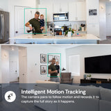 Luna Indoor Camera 360-Degree Pan/Tilt, Pet/Person/Vehicle AI Motion Detection, Plug-in, Night Vision, Two Way Audio, Cloud Storage, Wi-Fi Camera for Room Office Smart Home Security (White)